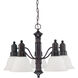 Gotham 5 Light 24.5 inch Mahogany Bronze Chandelier Ceiling Light