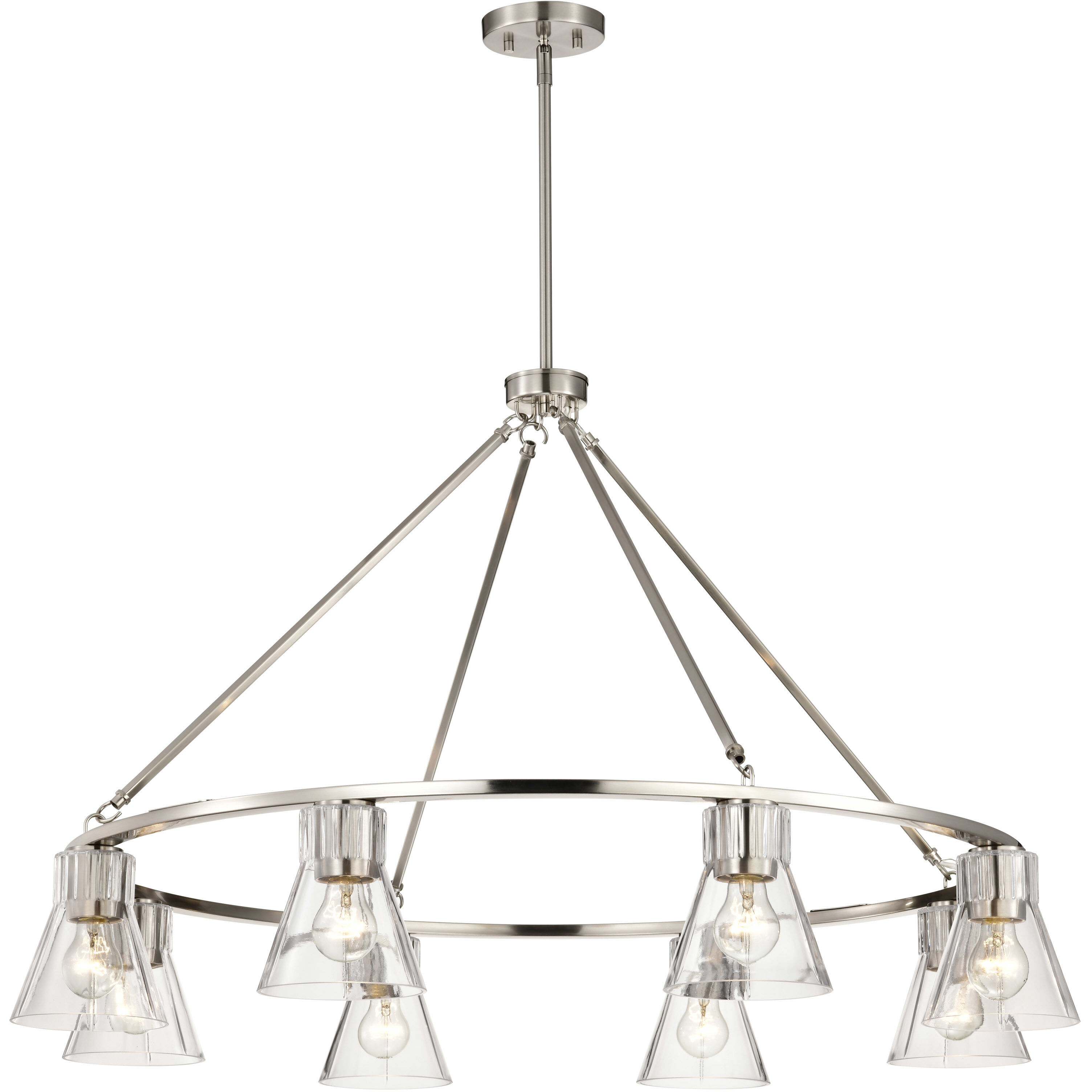 Gianna 40 inch Brushed Nickel Chandelier Ceiling Light