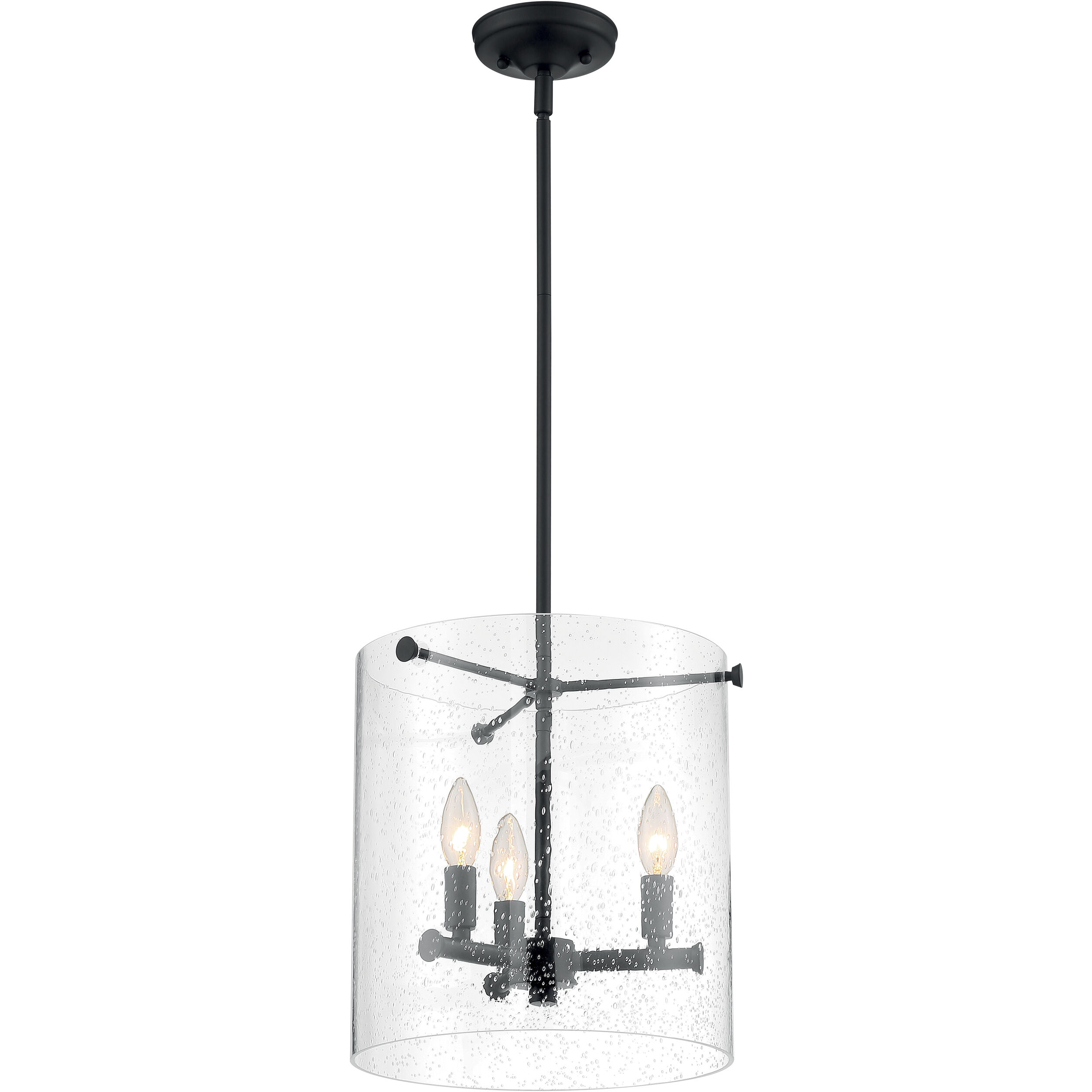 Bransel 3 Light 11.75 inch Matte Black Pendant Ceiling Light