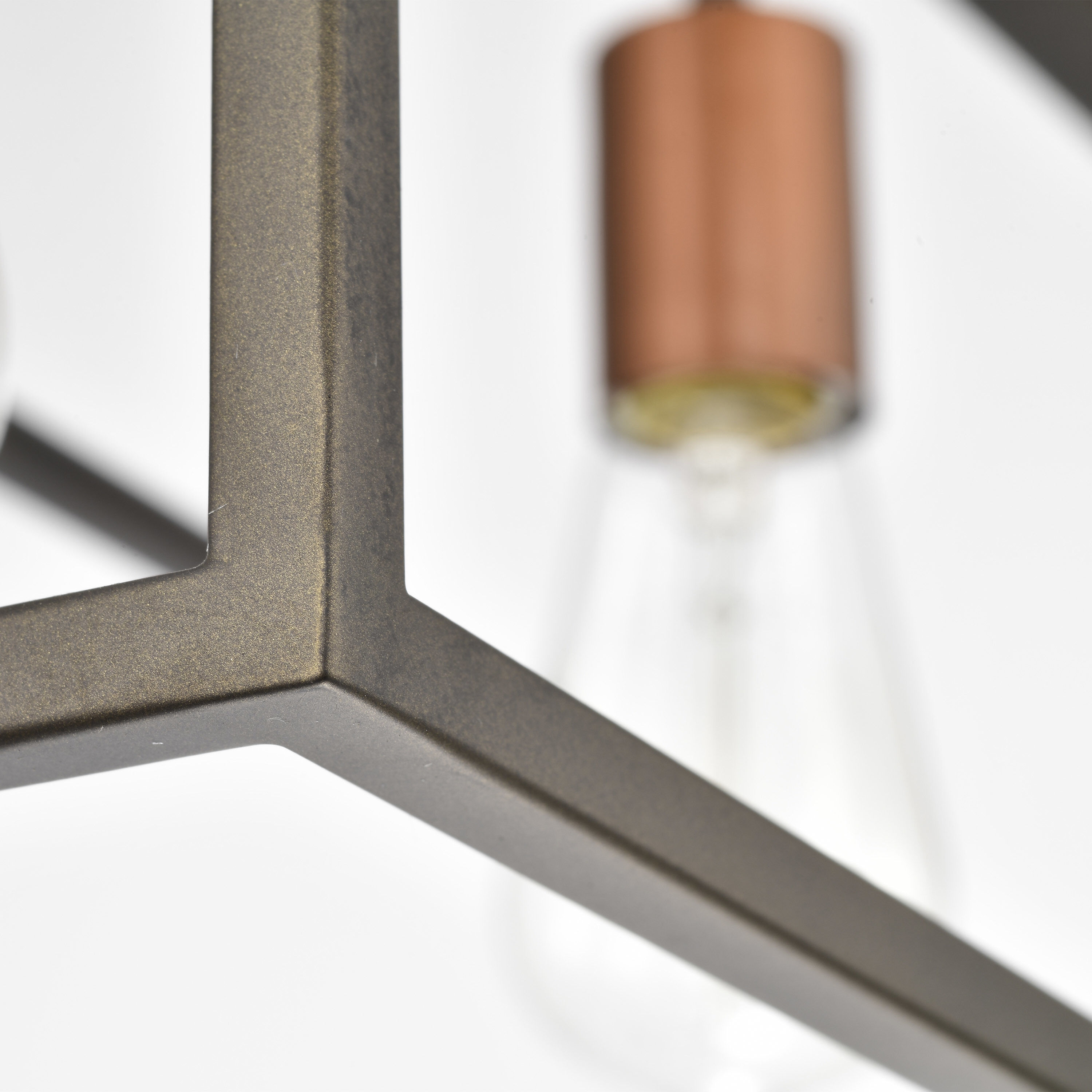 Lake 4 Light 36 inch Bronze and Copper Accents Island Pendant Ceiling Light