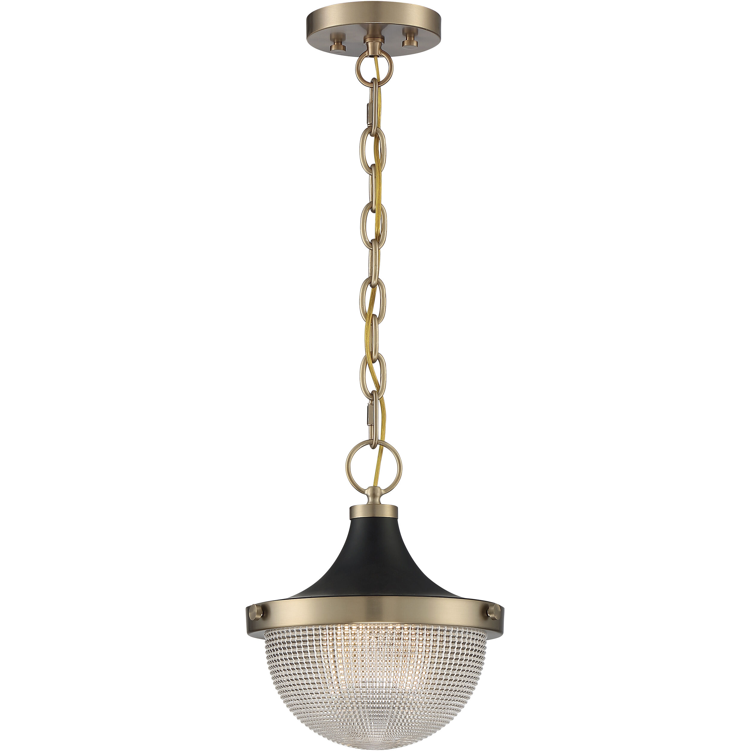 Faro 1 Light 10 inch Burnished Brass and Black Accents Pendant Ceiling Light