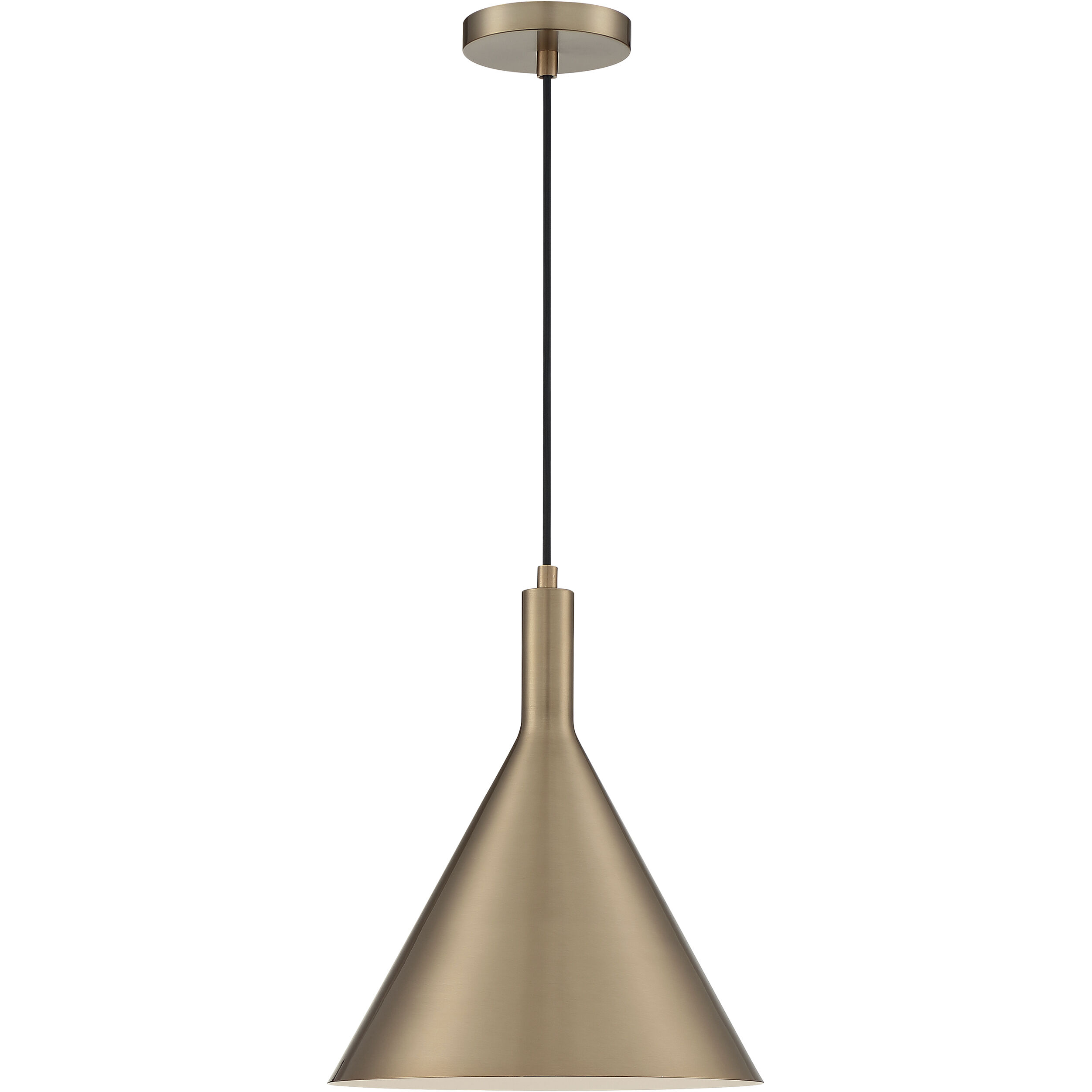 Lightcap 1 Light 12 inch Burnished Brass Pendant Ceiling Light