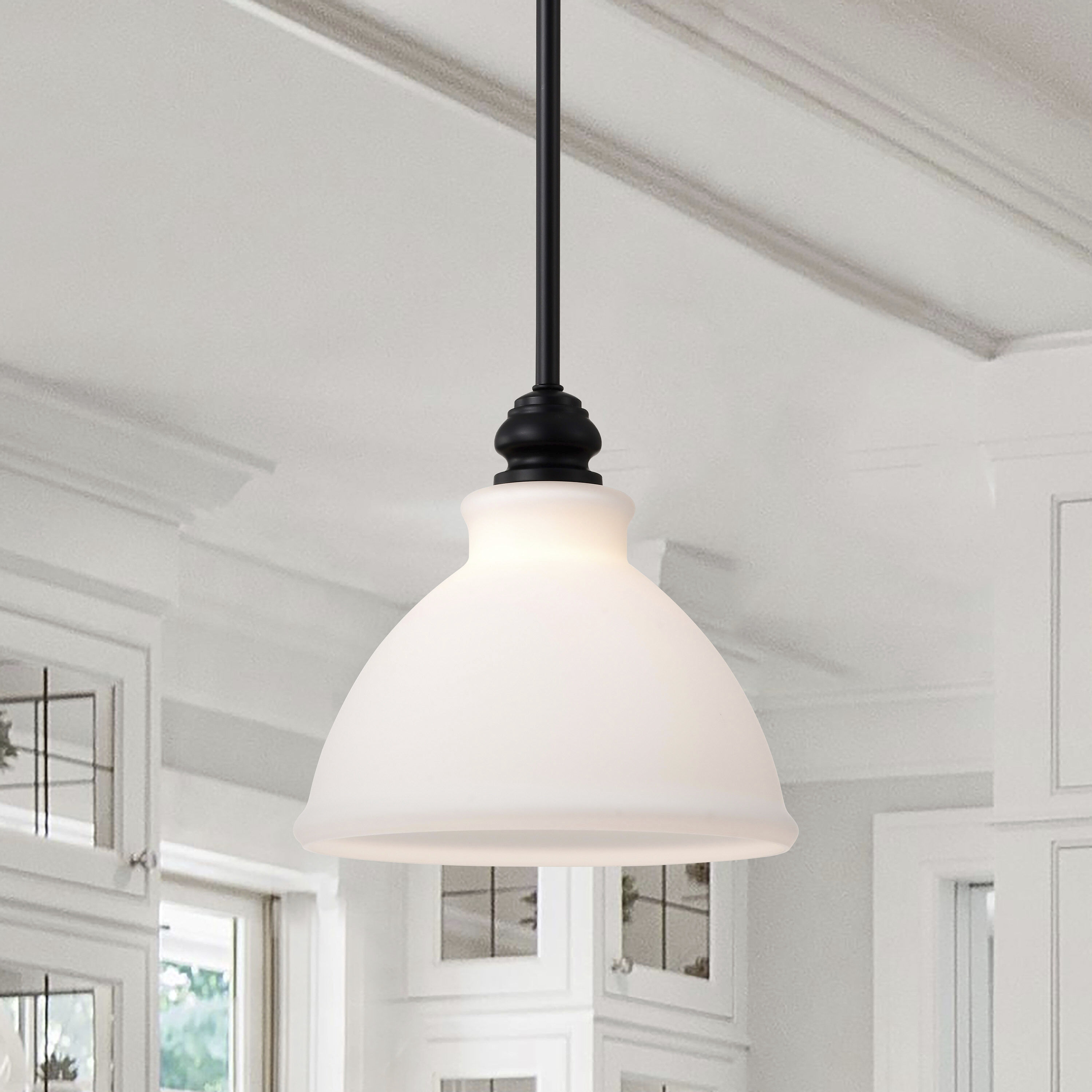 Russel 10 inch Matte Black Pendant Ceiling Light