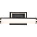Solano LED 12 inch Black and Brushed Nickel Bath Vanity Light Wall Light