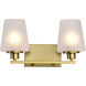 Lune 16 inch Vintage Brass Vanity Wall Light