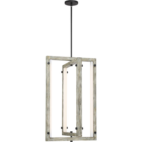 Alta LED 18 inch Black and Gray Wood Pendant Ceiling Light