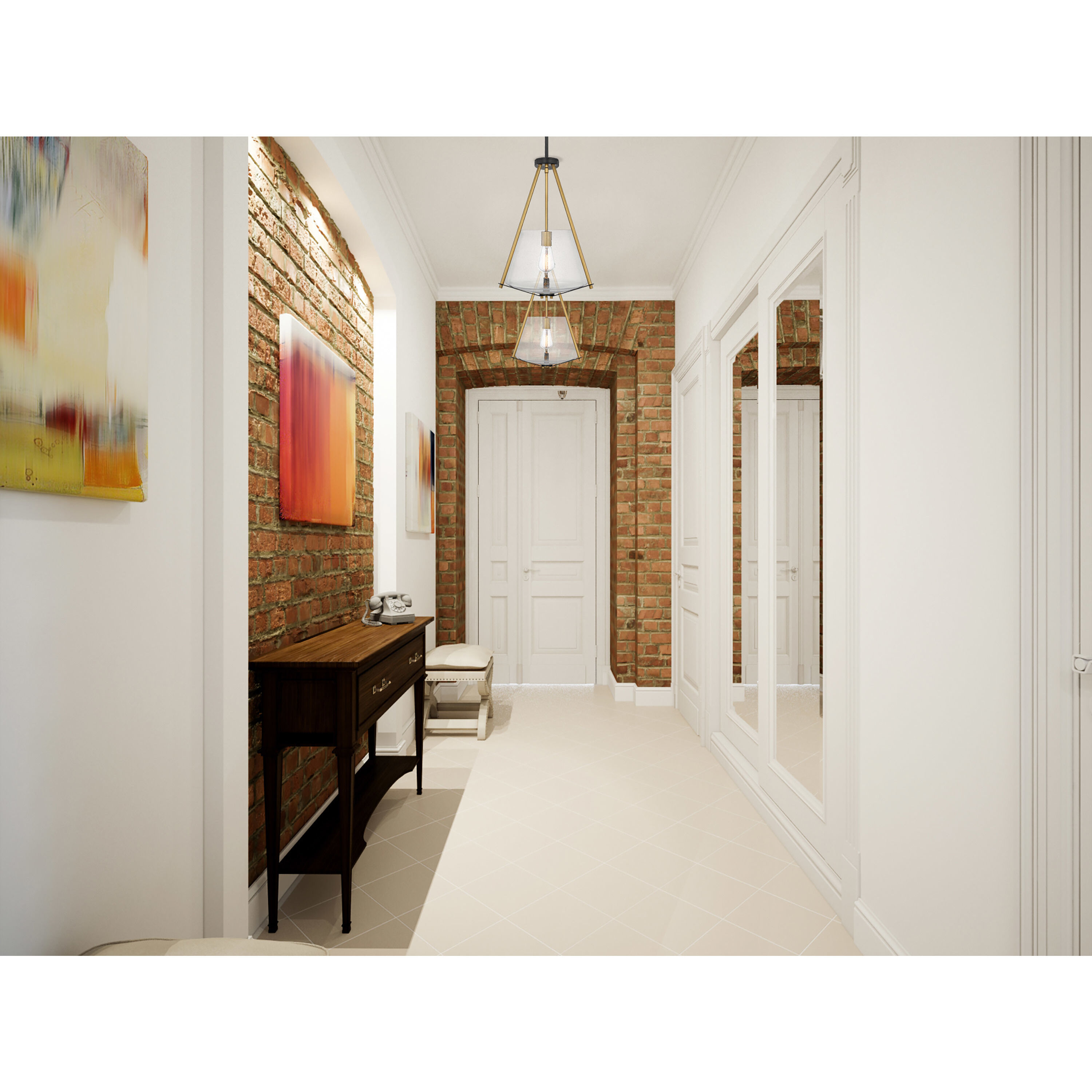 Starlight 1 Light 14.75 inch Matte Black and Natural Brass Pendant Ceiling Light