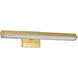 Mila LED 24 inch Vintage Brass Vanity Wall Light