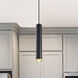 Century LED 2.56 inch Matte Black and Brushed Brass Pendant Ceiling Light