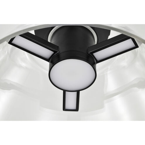 Edmond LED 13.63 inch Matte Black Semi Flush Mount Ceiling Light