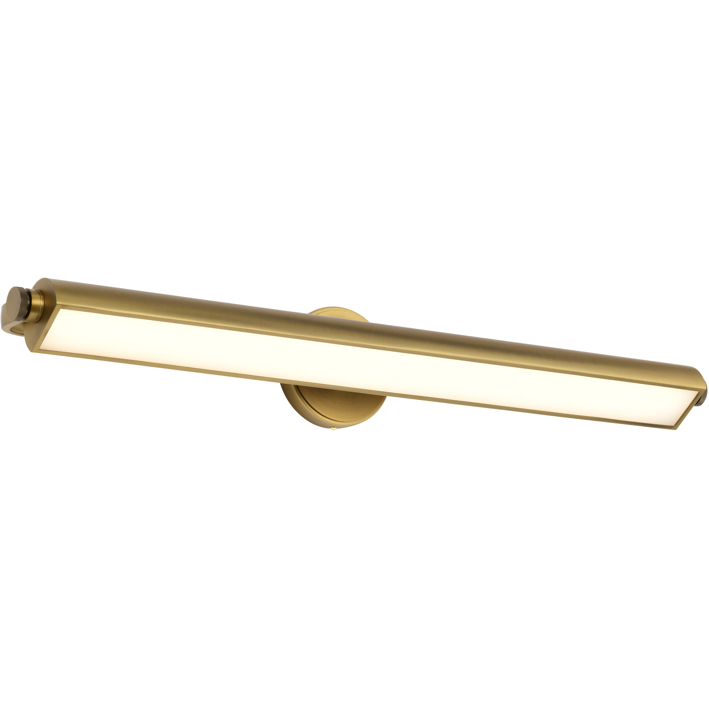 Auden LED 35.5 inch Vintage Brass Vanity Wall Light