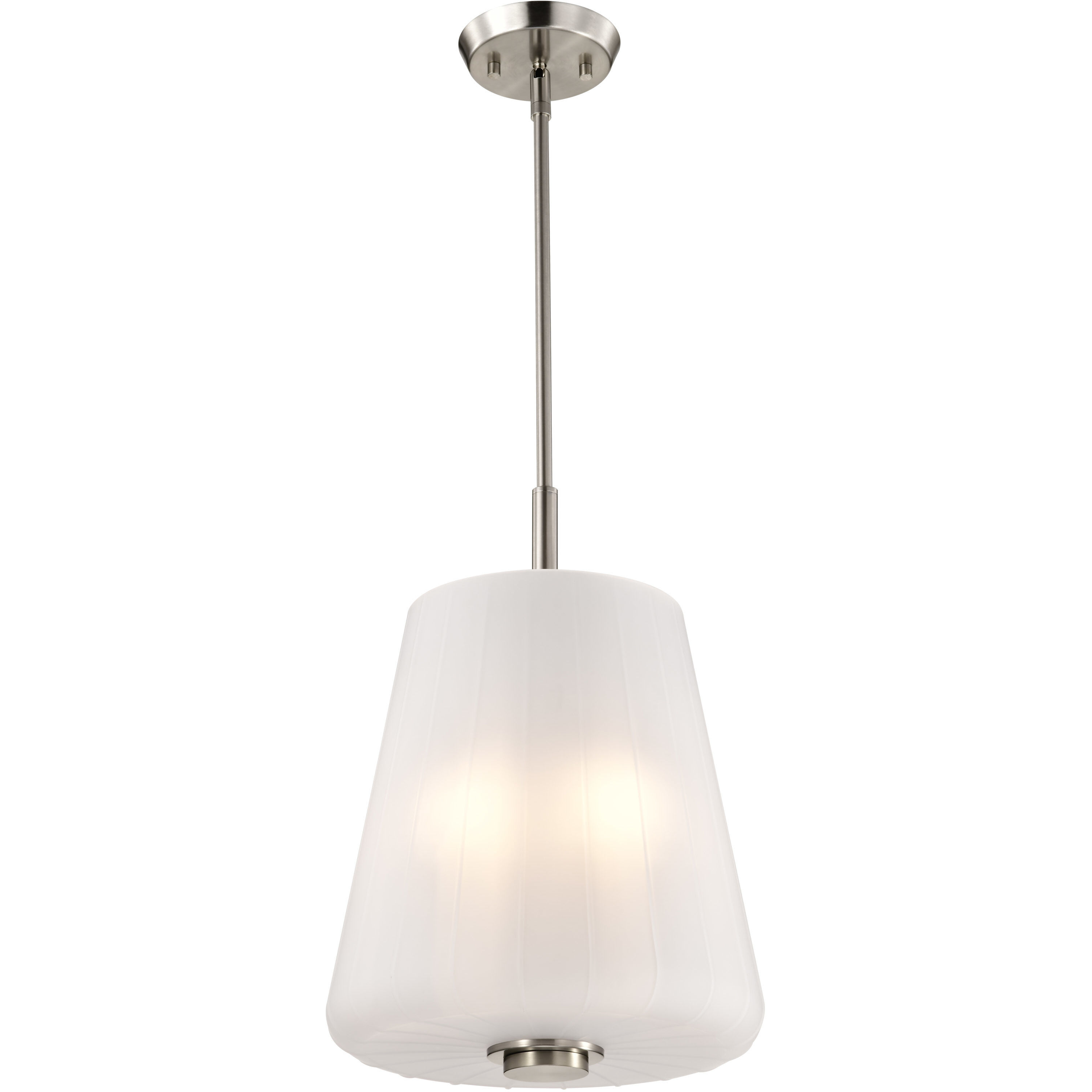 Lune 12 inch Brushed Nickel Pendant Ceiling Light