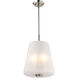 Lune 12 inch Brushed Nickel Pendant Ceiling Light