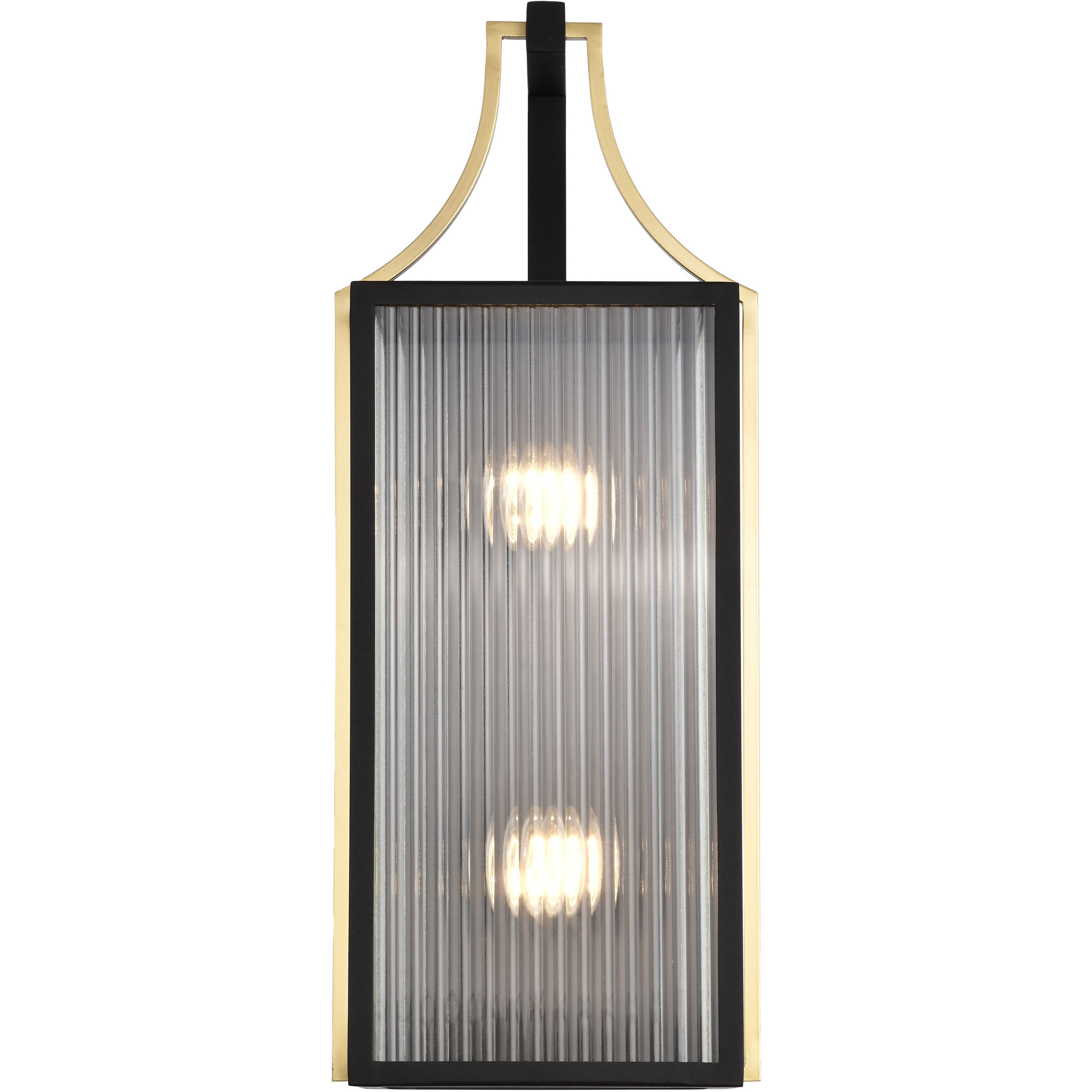 Holden 21.75 inch Black and Gold Outdoor Wall Light