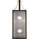 Holden 21.75 inch Black and Gold Outdoor Wall Light