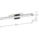 Solano LED 36 inch Black and Brushed Nickel Bath Vanity Light Wall Light