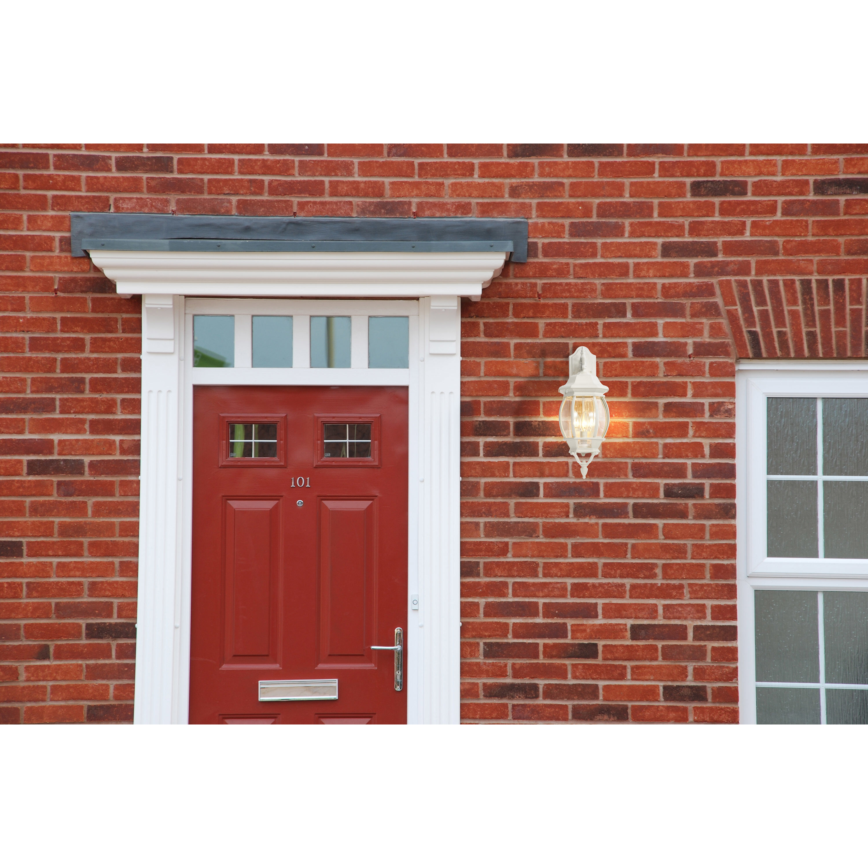 Central Park 3 Light 23 inch White Outdoor Wall Lantern