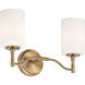 Liam 16 inch Burnished Brass Vanity Wall Light