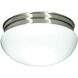 Brentwood 2 Light 12 inch Brushed Nickel Flush Mount Ceiling Light