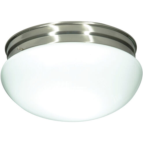 Brentwood 2 Light 12 inch Brushed Nickel Flush Mount Ceiling Light