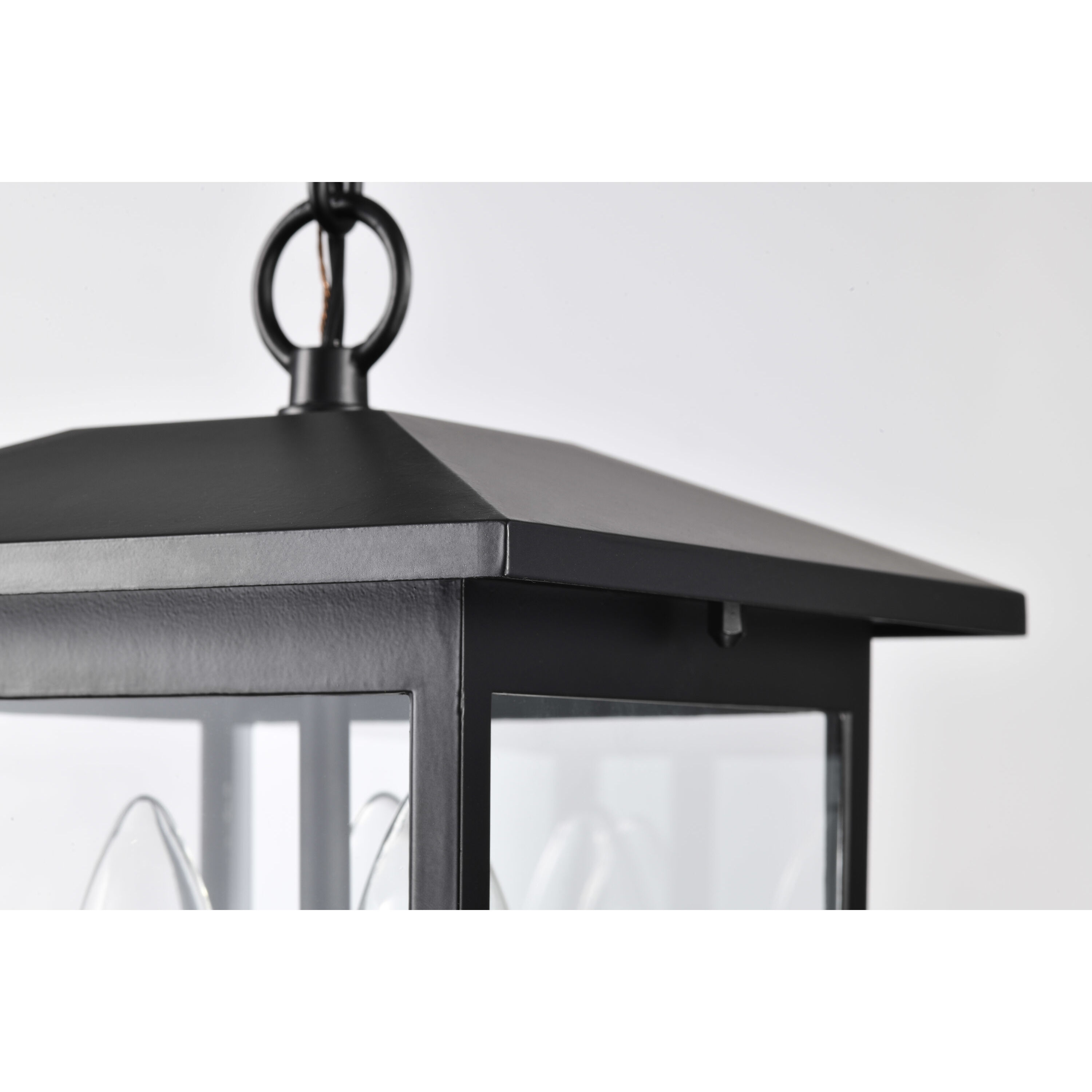 Jamesport 8 inch Matte Black Outdoor Hanging Lantern