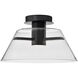 Edmond LED 17 inch Matte Black Semi Flush Mount Ceiling Light