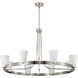 Royale 40 inch Brushed Nickel Chandelier Ceiling Light