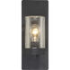 Indie 1 Light 5 inch Textured Black Wall Sconce Wall Light, Small 