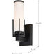 Roselle 1 Light 4.5 inch Matte Black Vanity Light Wall Light
