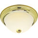 Brentwood 2 Light 13 inch Polished Brass Flush Mount Ceiling Light