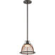 Tex LED 8.25 inch Dark Bronze and Copper Mesh Pendant Ceiling Light