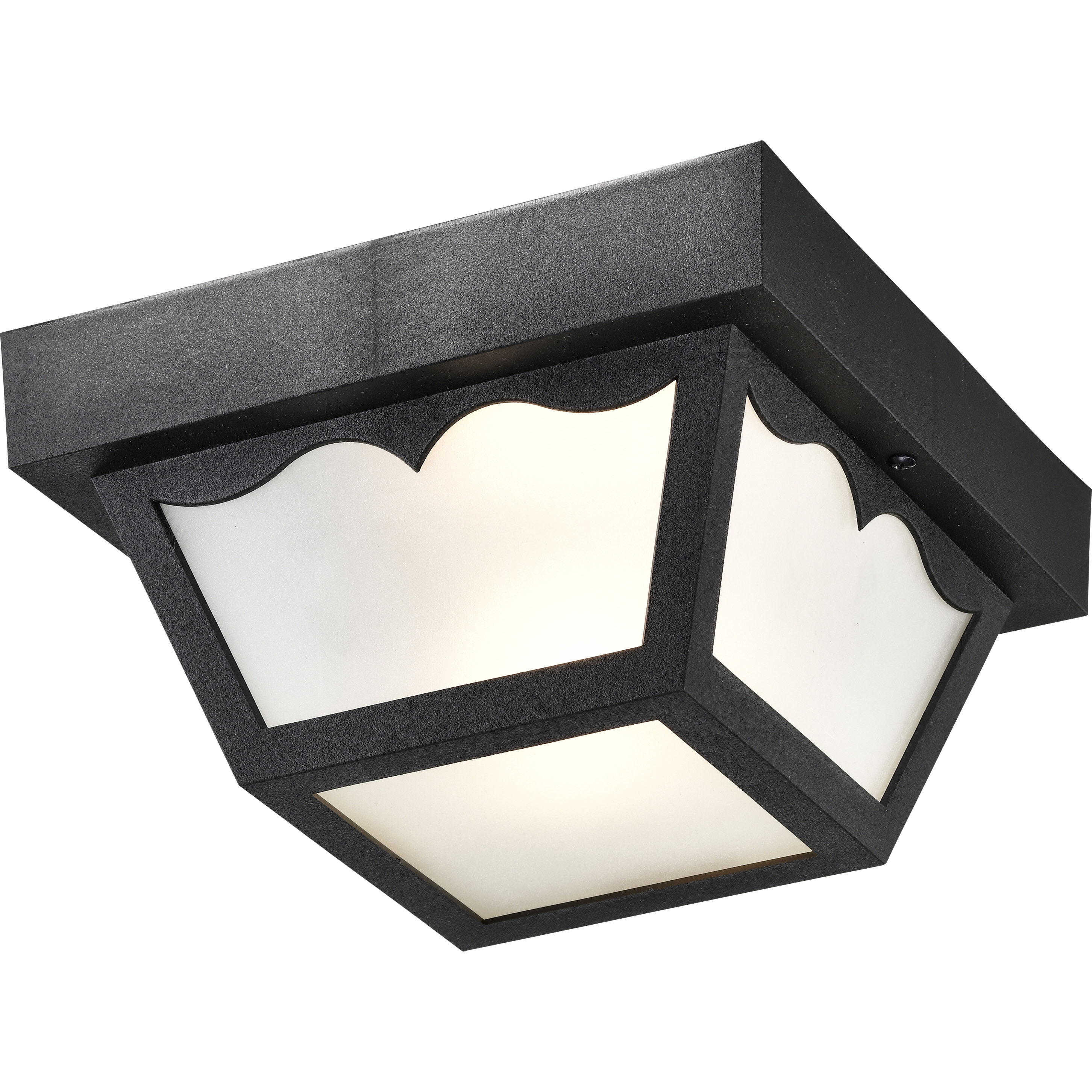 Brentwood 1 Light 8 inch Black Outdoor Flush Mount