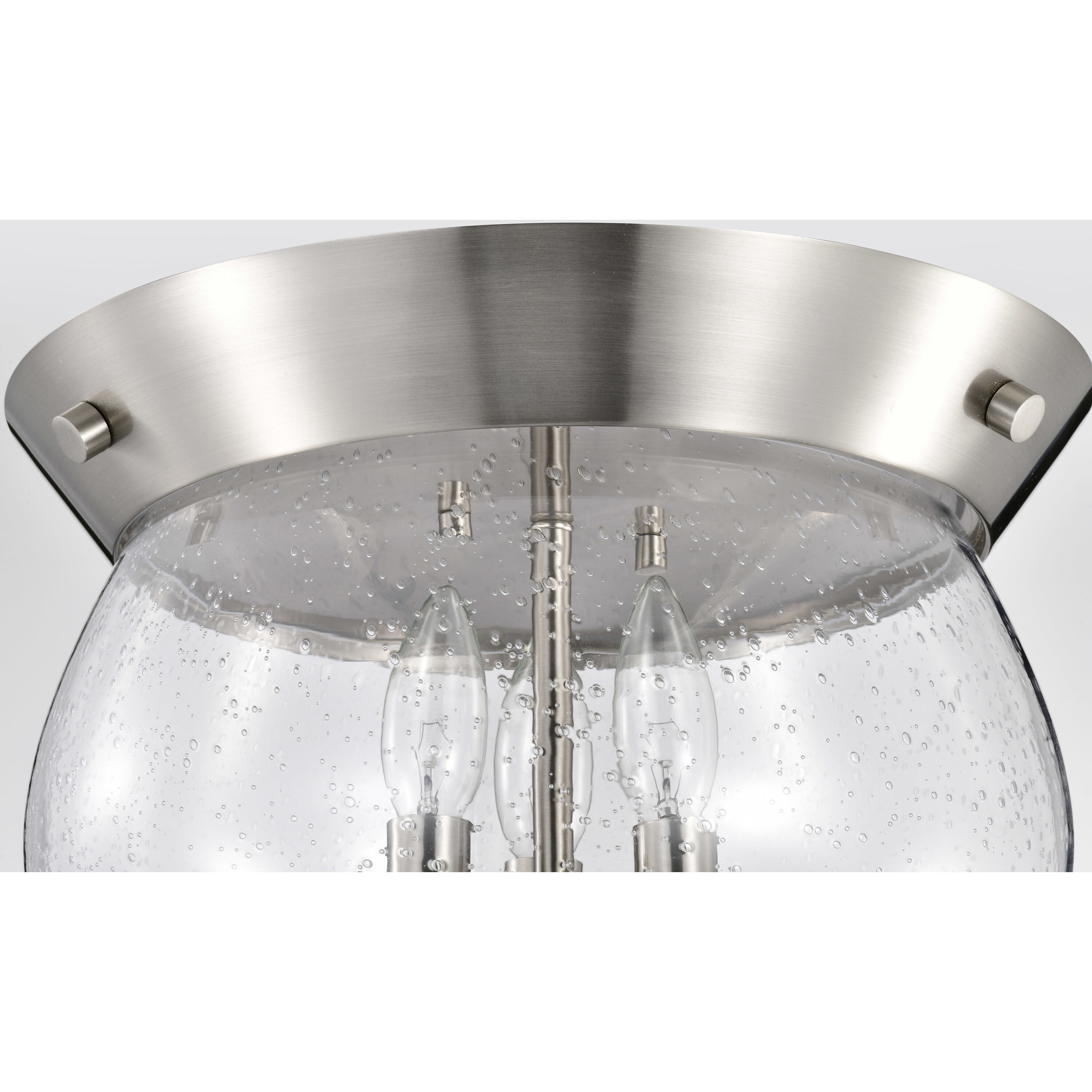 Boliver 3 Light 13.5 inch Brushed Nickel Flush Mount Ceiling Light