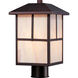 Tanner 1 Light 14 inch Claret Bronze Outdoor Post Light