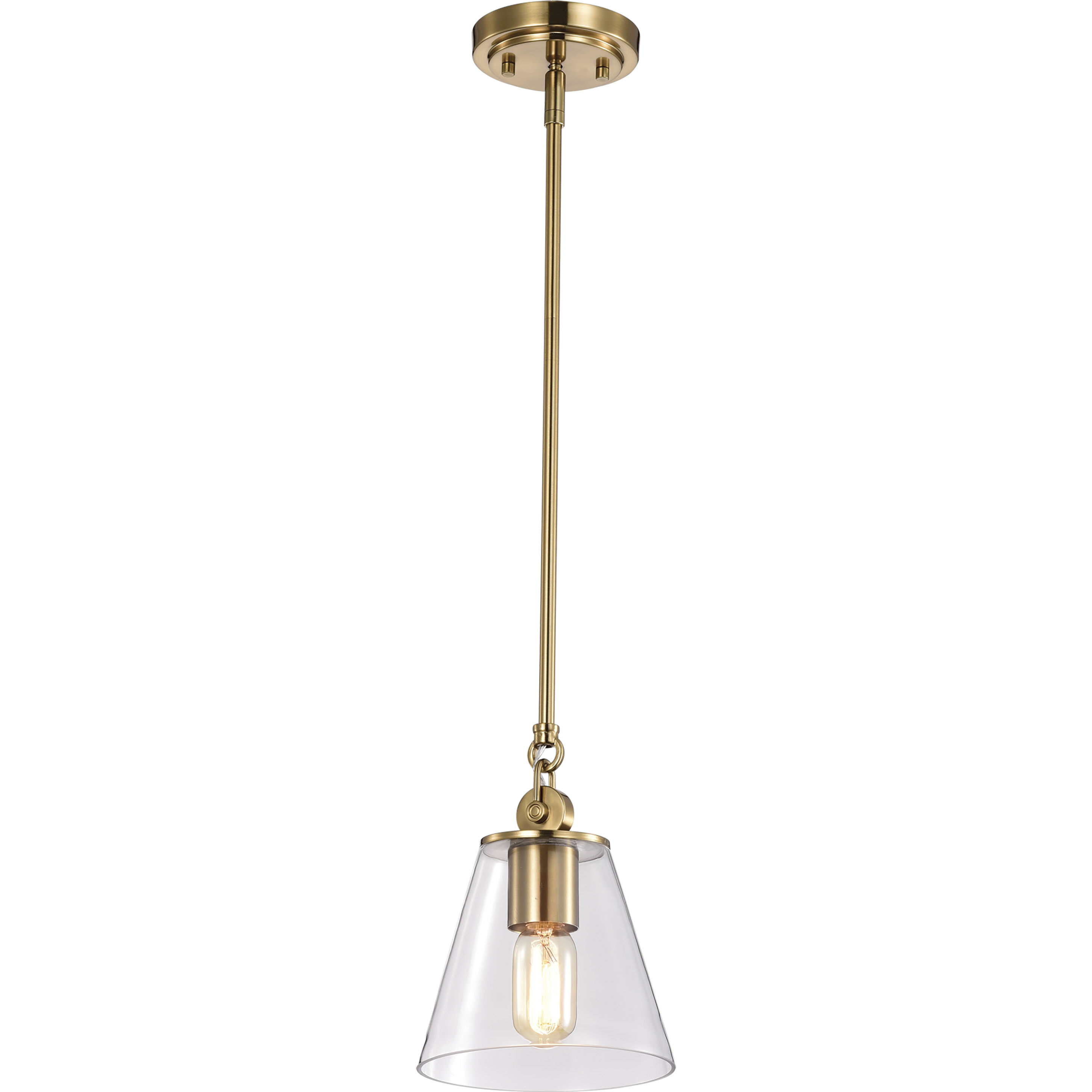 Dover 1 Light 7 inch Vintage Brass Pendant Ceiling Light