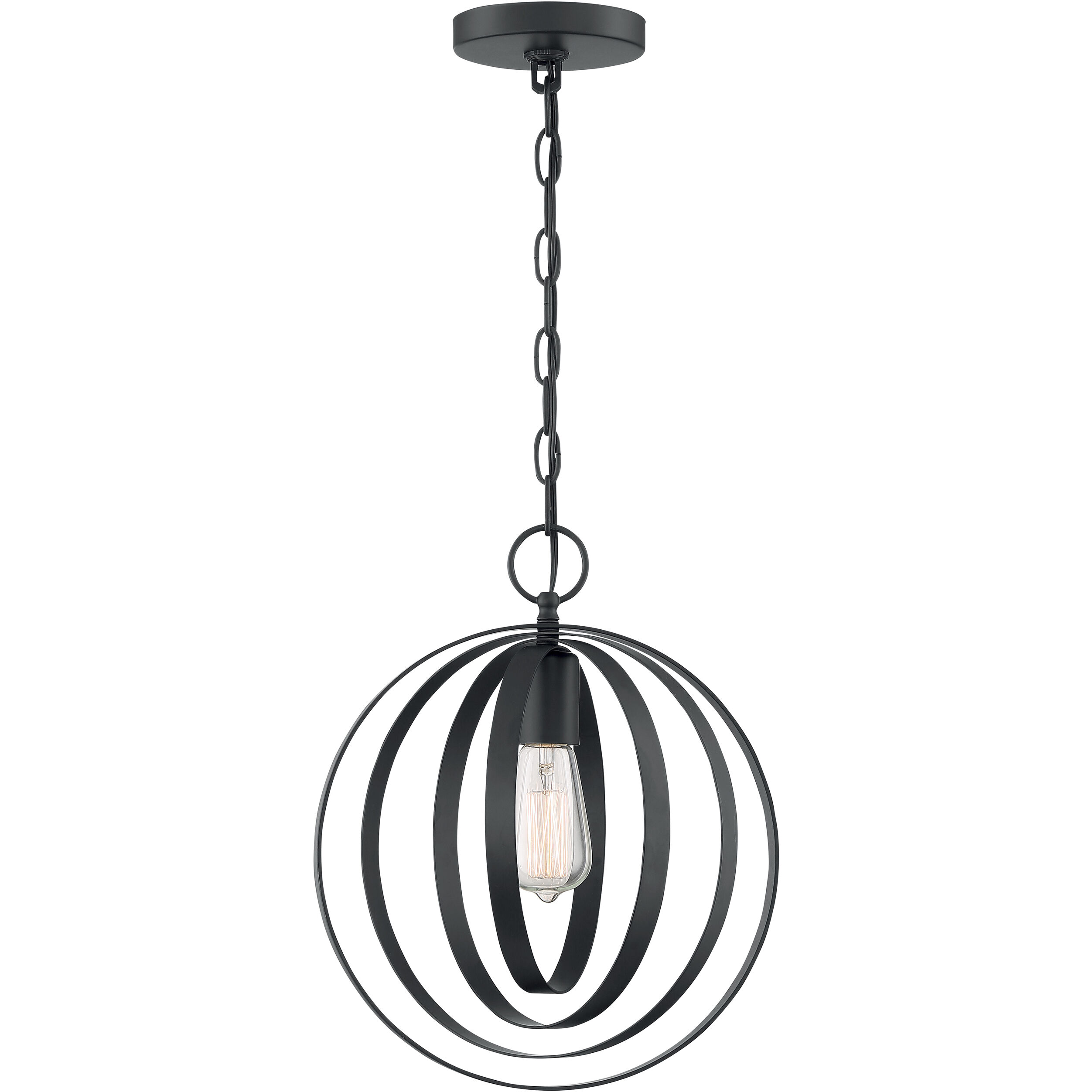 Pendleton 1 Light 12 inch Matte Black Pendant Ceiling Light