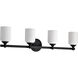 Solara 32.63 inch Matte Black Vanity Wall Light