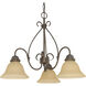 Castillo 3 Light 26 inch Sonoma Bronze and Champagne Chandelier Ceiling Light