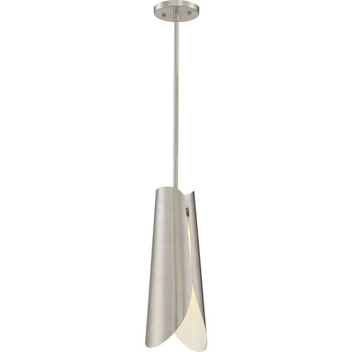 Thorn LED 7 inch Brushed Nickel and White Accents Pendant Ceiling Light