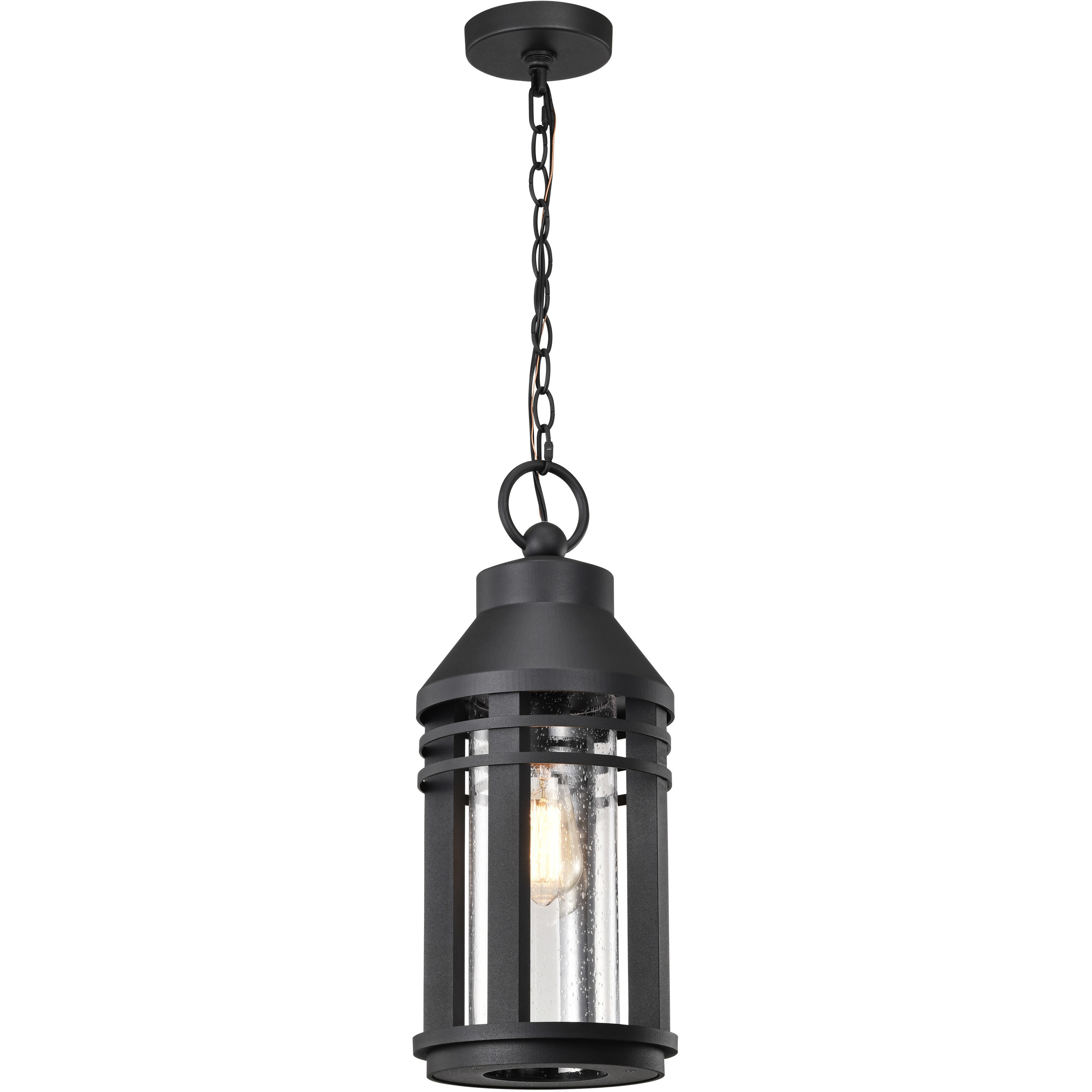 Wilton 1 Light 8.25 inch Matte Black Outdoor Hanging Light