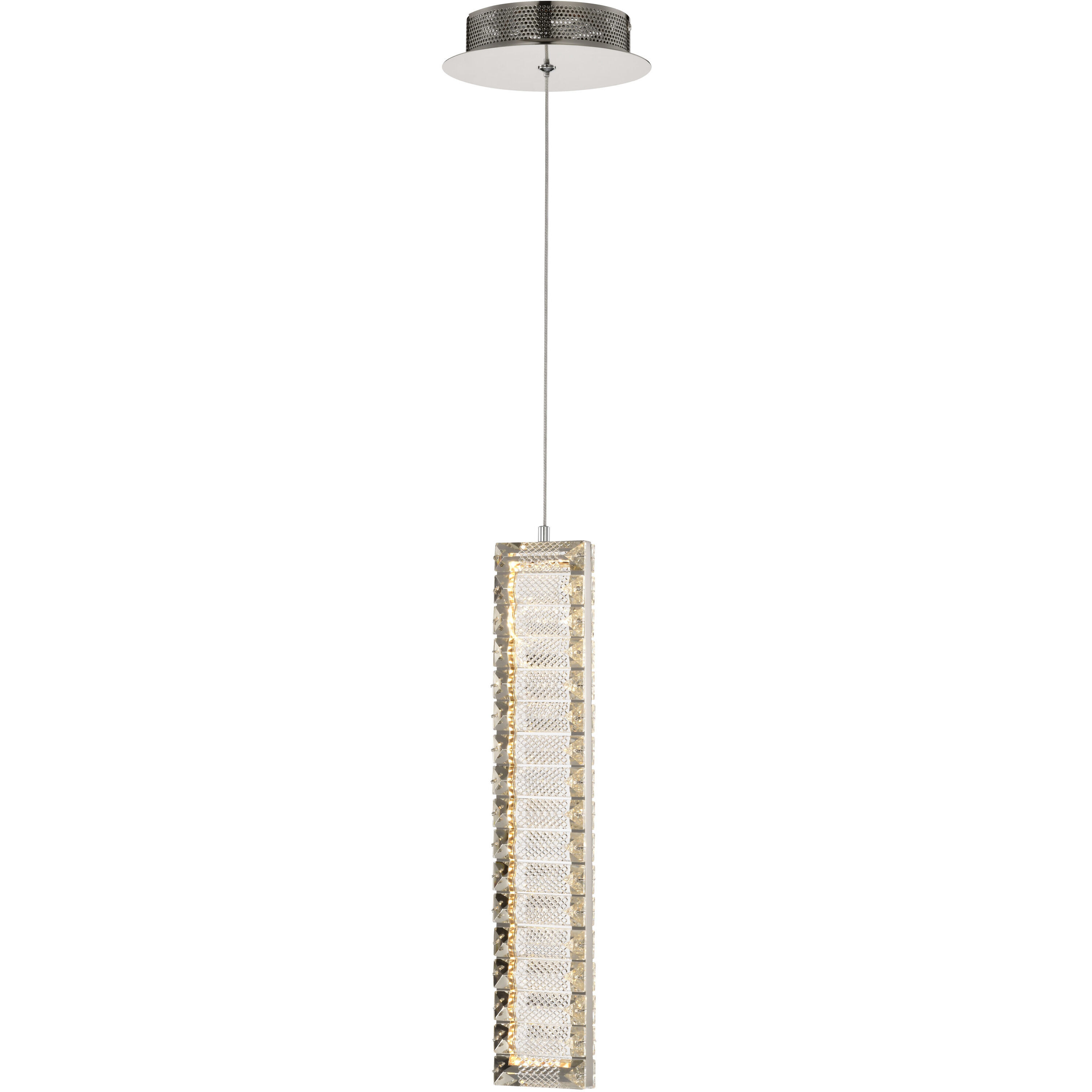 Nova LED 1.38 inch Polished Nickel Pendant Ceiling Light