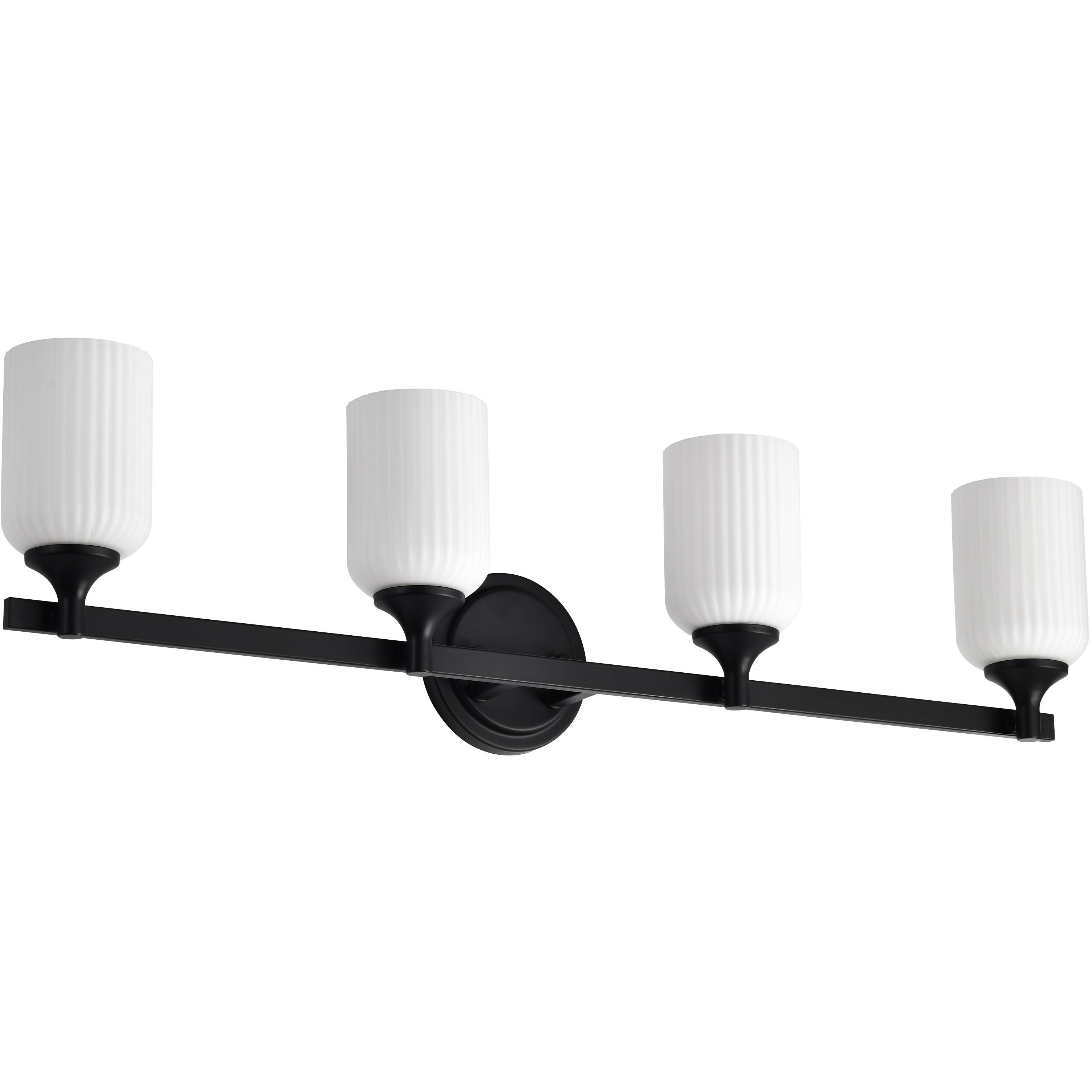 Solara 32.63 inch Matte Black Vanity Wall Light