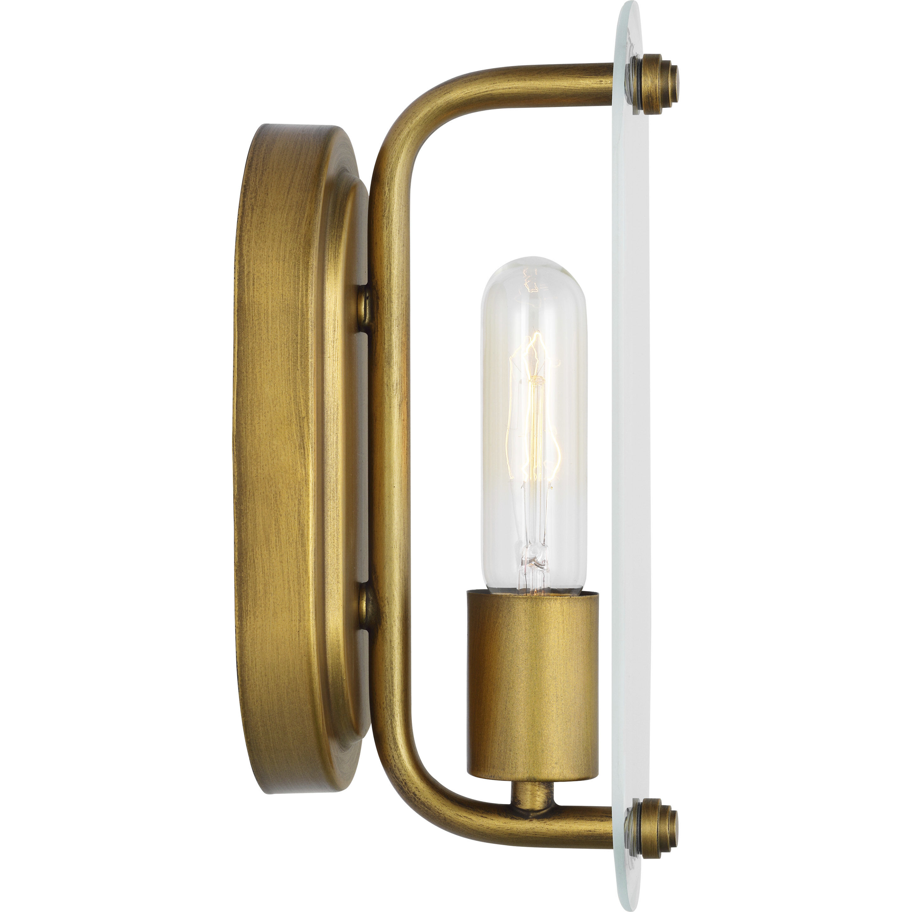 Teton 1 Light 4.38 inch Natural Brass Bathroom Vanity Light Wall Light