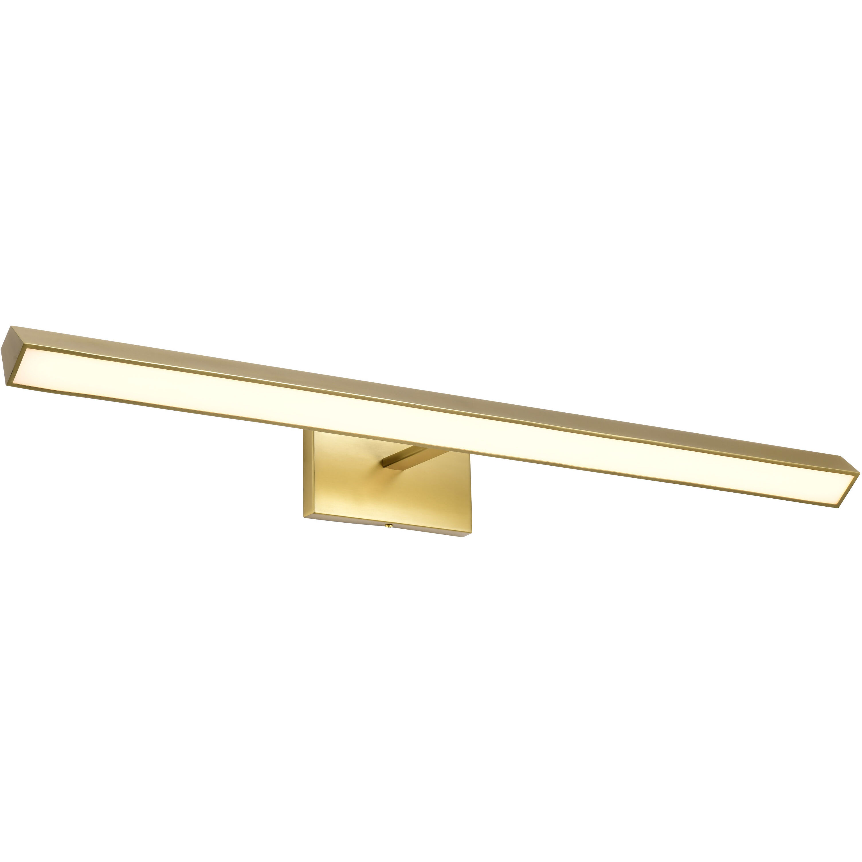 Mila LED 35.8 inch Vintage Brass Vanity Wall Light
