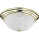 Brentwood 3 Light 15 inch Polished Brass Flush Mount Ceiling Light