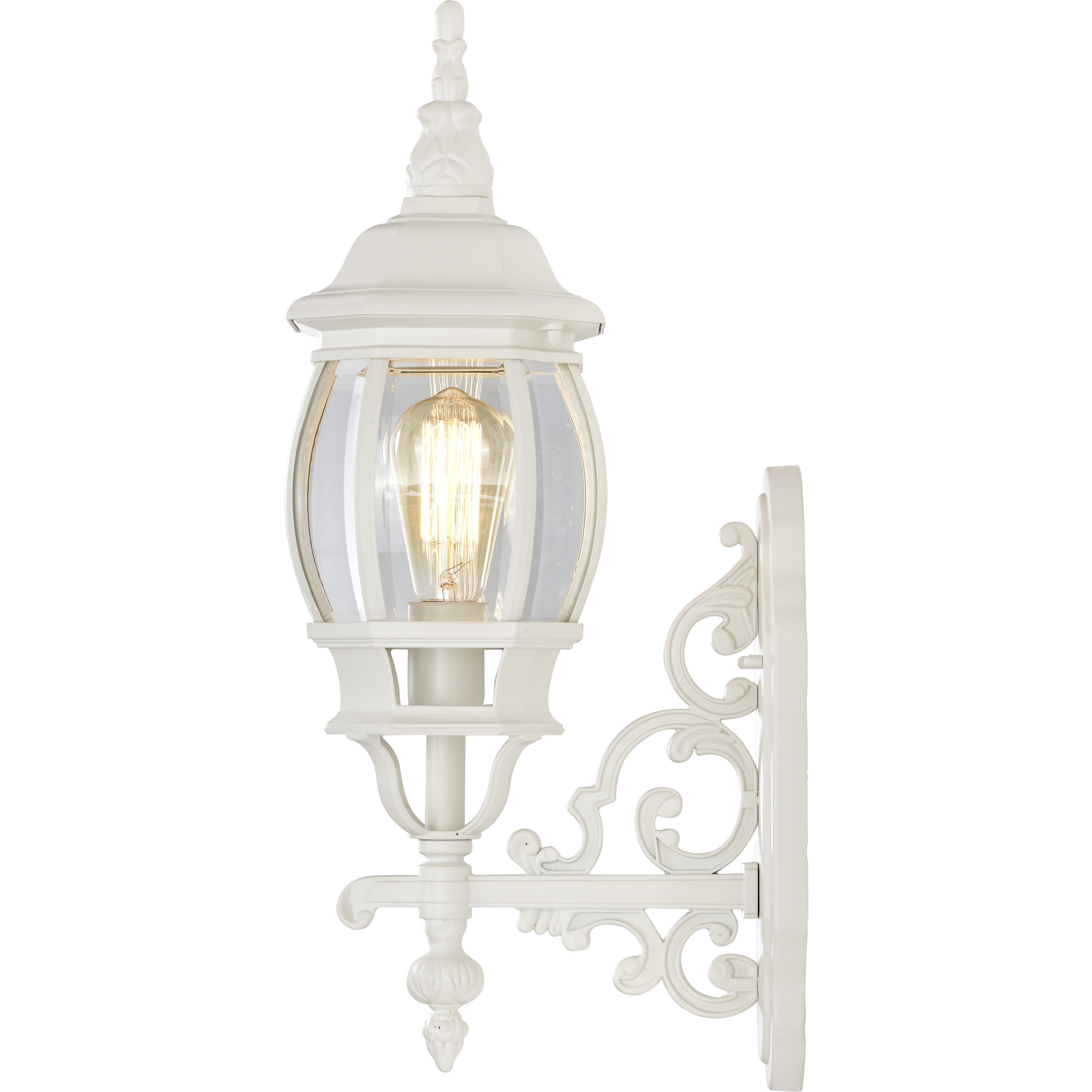 Central Park 1 Light 20 inch White Outdoor Wall Lantern