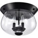 Boliver 3 Light 13.5 inch Matte Black Flush Mount Ceiling Light