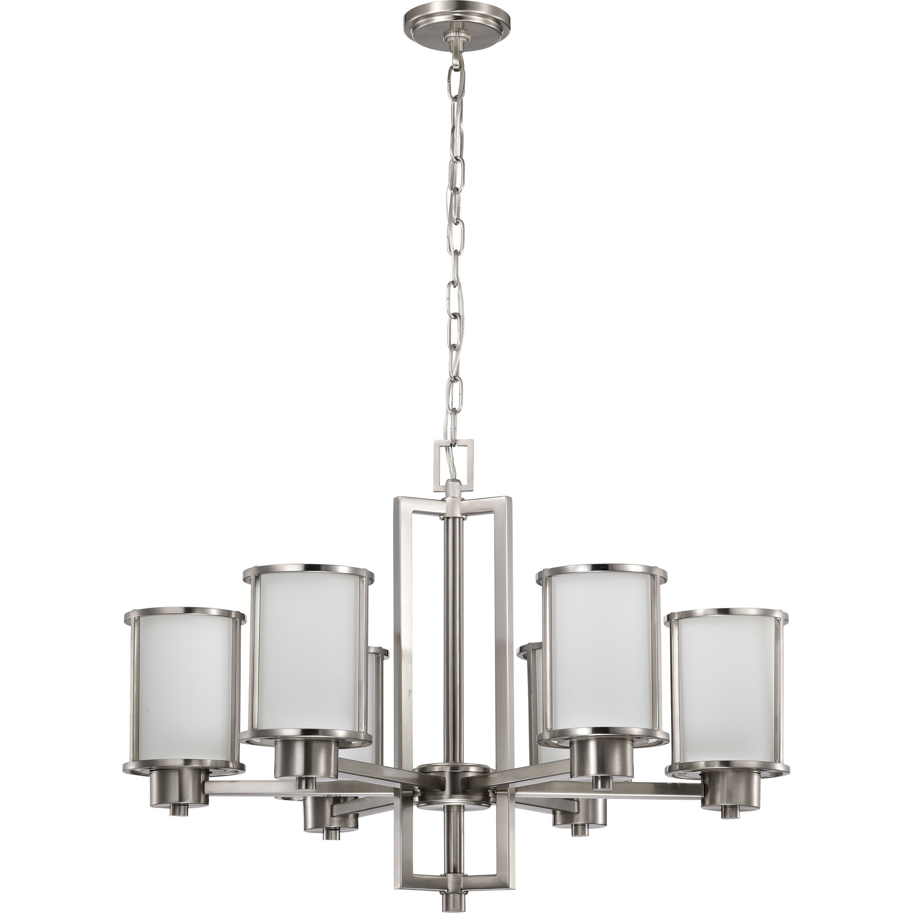 Odeon 6 Light 28 inch Brushed Nickel Chandelier Ceiling Light