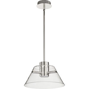 Edmond LED 13.63 inch Polished Nickel Pendant Ceiling Light