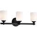 Solara 23 inch Matte Black Vanity Wall Light